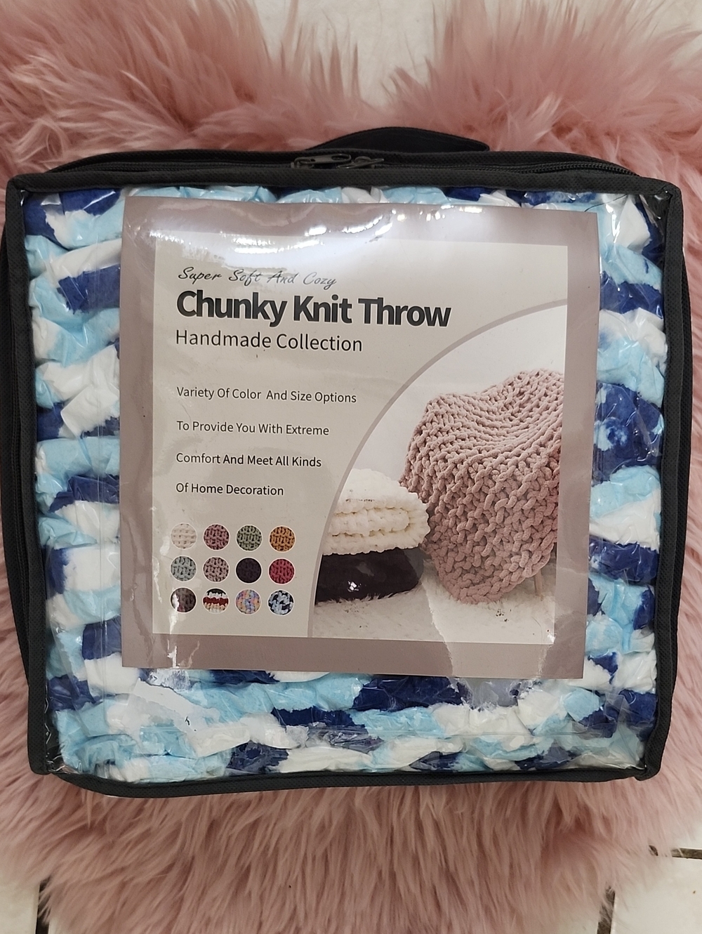 Brand New MOOREEKE CHUNKY KNIT SOFT CHENILLE CABLE THROW